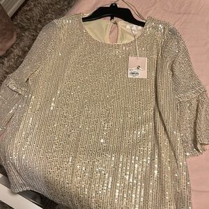 Lauren Conrad sequin top NWT